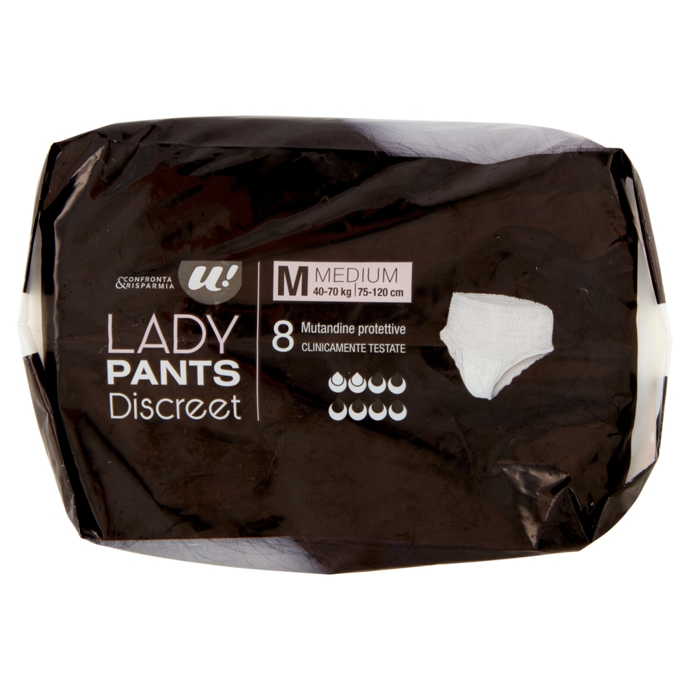 Lady Pants Discreet Medium U! Confronta e Risparmia - 8 Pezzi
